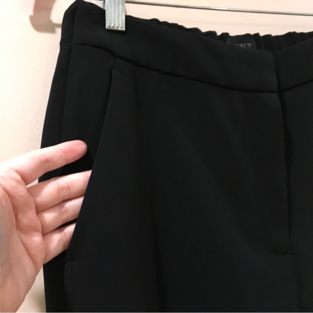 J. Crew Pants Women's 4 Black Matte Crepe 365 Pull On Easy Elastic Waist #G7462 - Picture 6 of 9